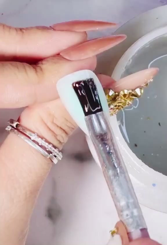 Hoa khô lụa trang trí nail ẩn gel khay 12 màu