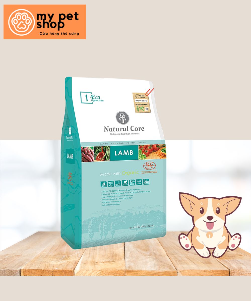 1kg thức ăn cho chó natural core thịt cừu