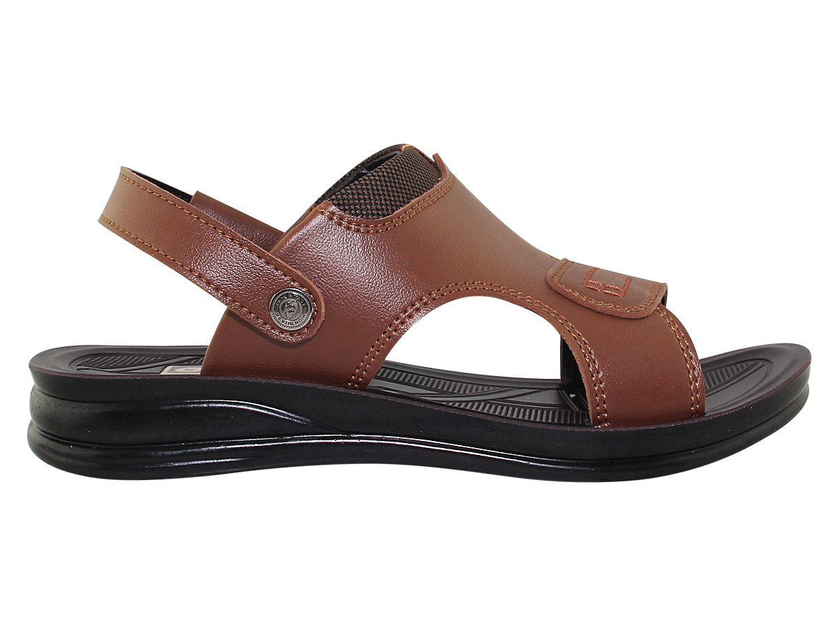 Sandal đế bằng nam Bita's SUM.105 (Đen + Nâu + Vàng bò)