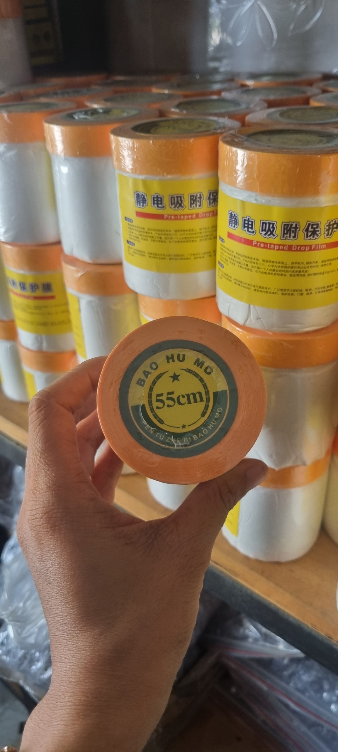 Màn che sơn - màn nylong che sơn chắn bụi