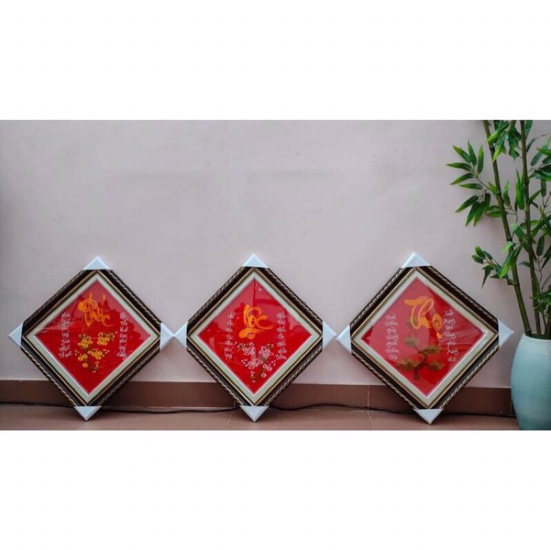 Tranh thêu phúc lộc thọ