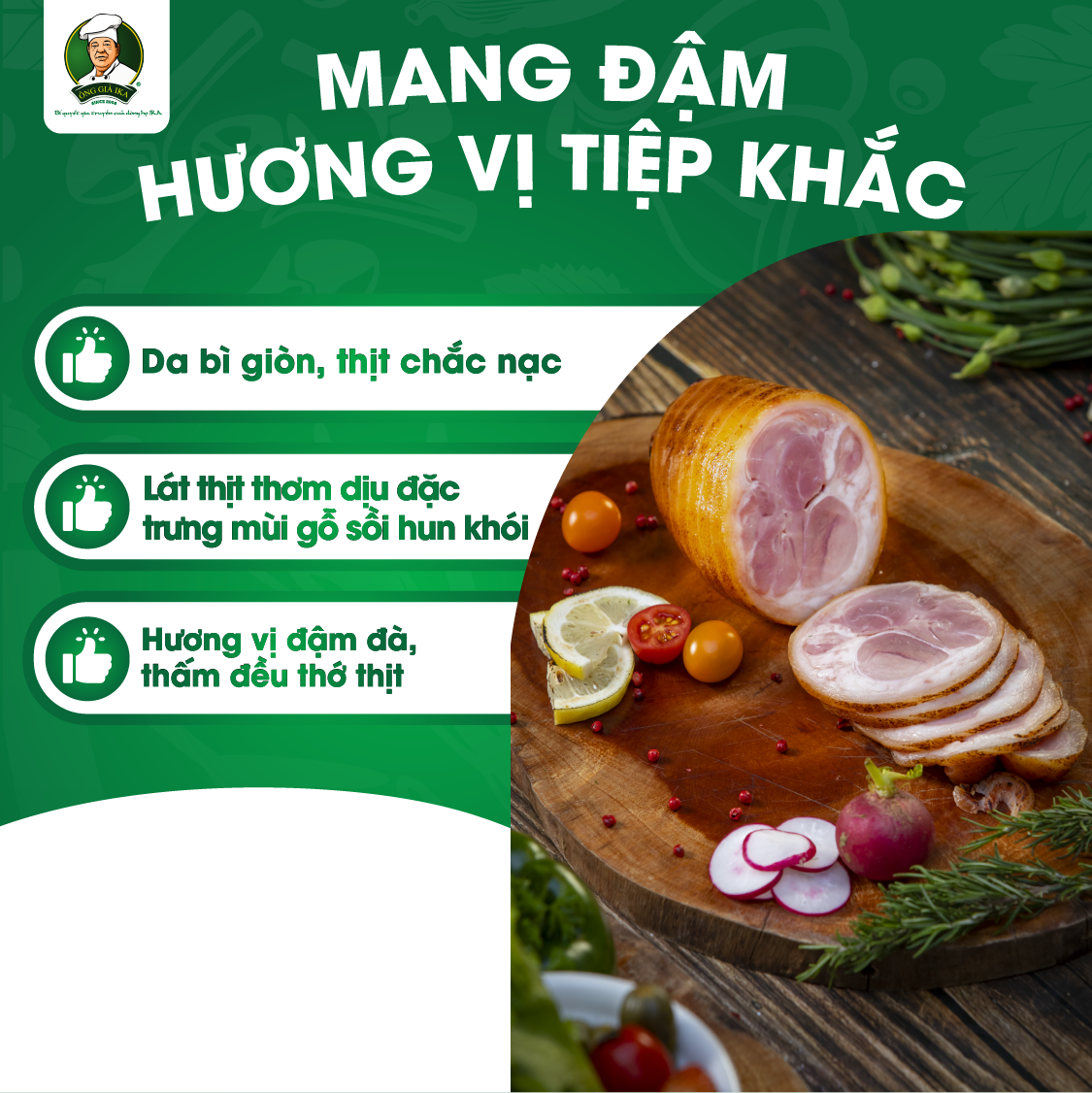 [ Chỉ giao HCM & Hà Nội] Chân giò hun khói 400g Ông già Ika