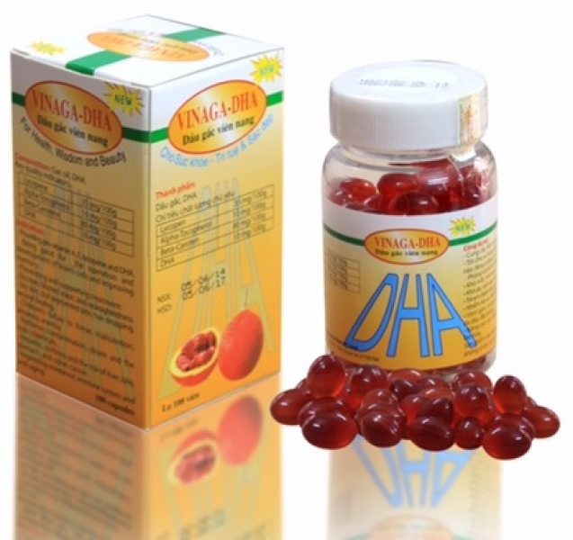 [HCM]Dầu gấc Vinaga-DHA 100 viên
