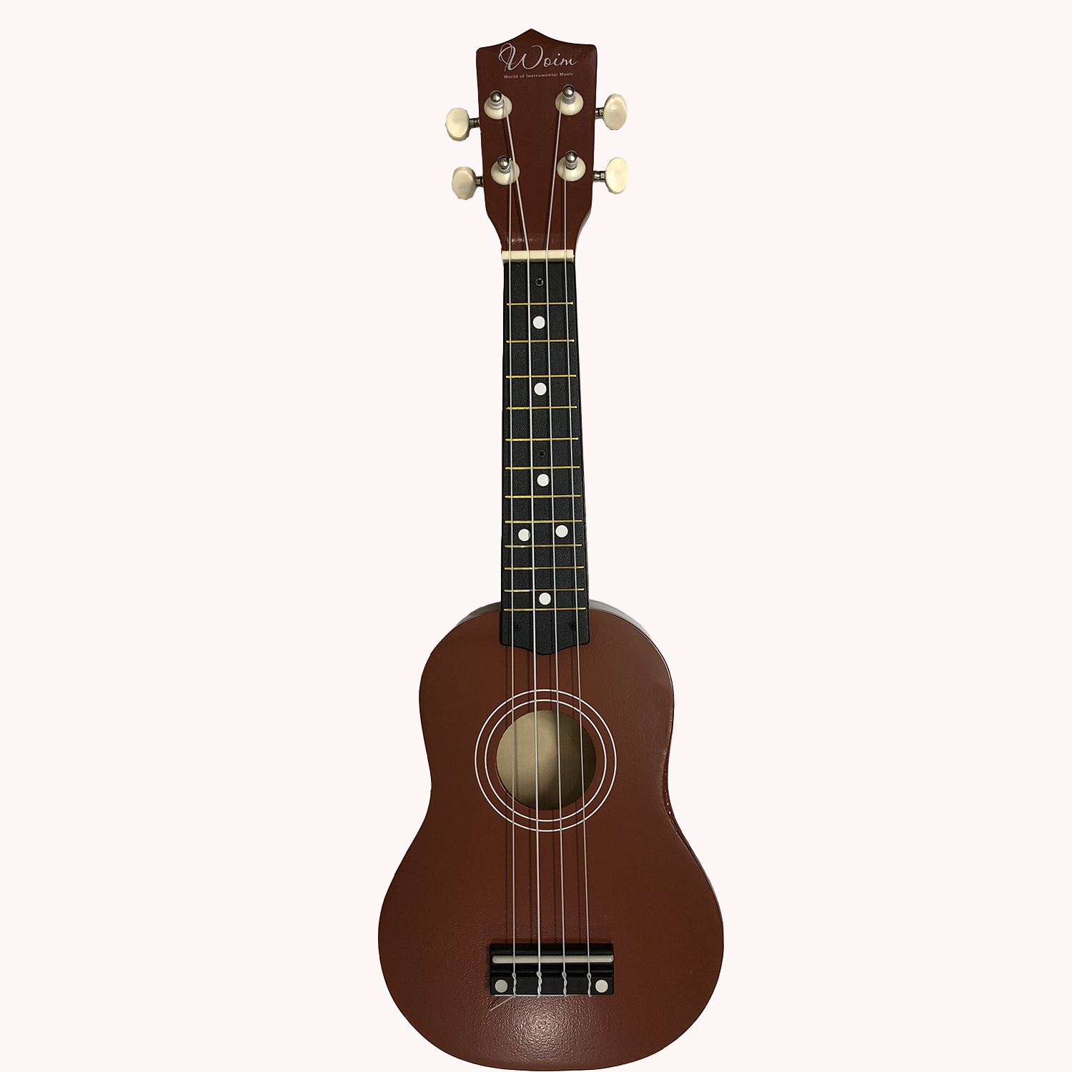 Đàn Ukulele Soprano Màu Trơn WOIM 33A15-De - Đen