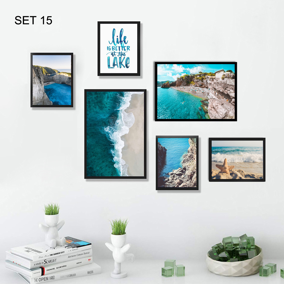 BỘ 6 TRANH TREO TƯỜNG SCADINAVIAN ĐÃ CÓ KHUNG (SET15)