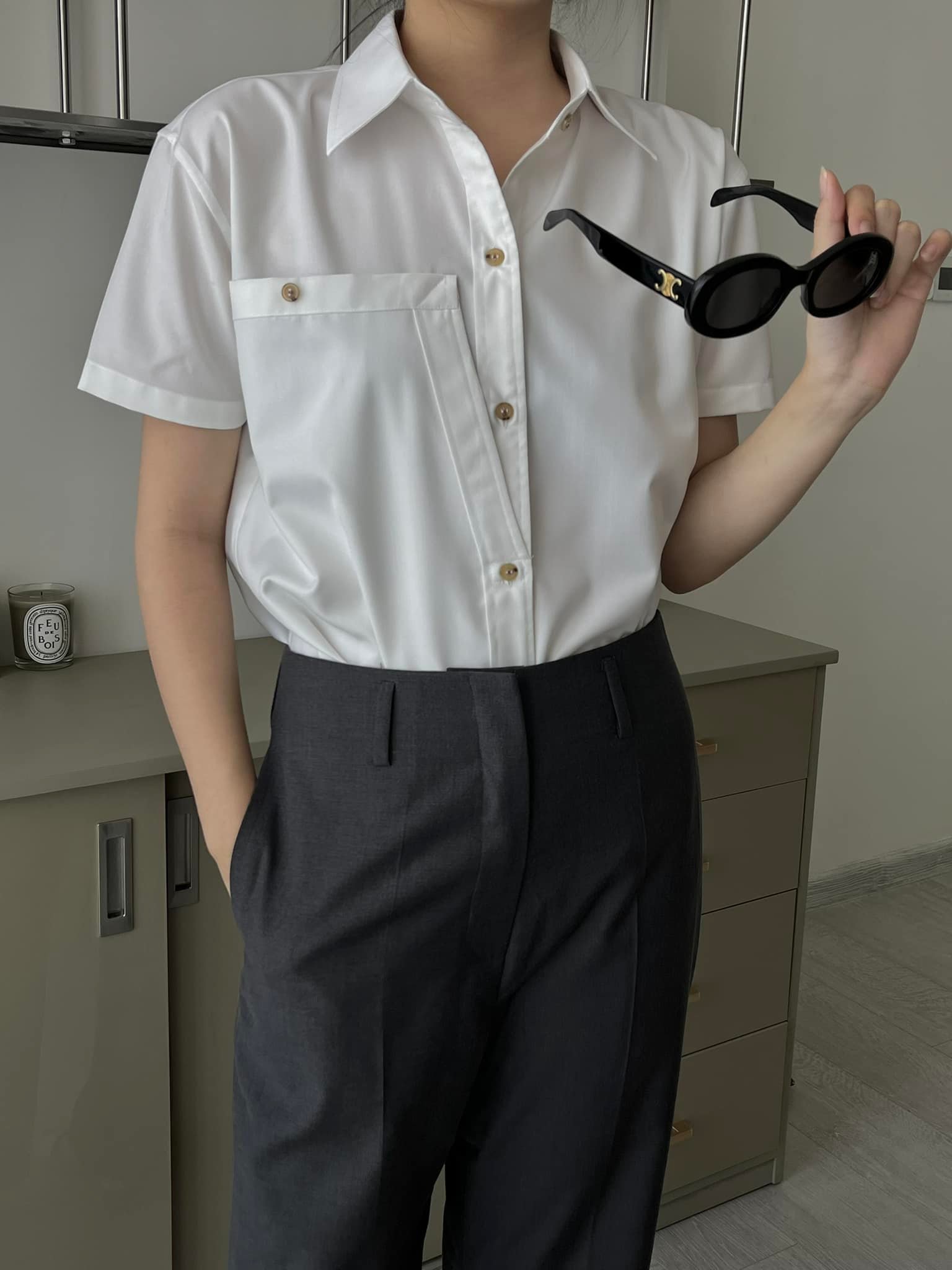Mushie Studio Áo Sơ mi tay ngắn - Tove Shirt