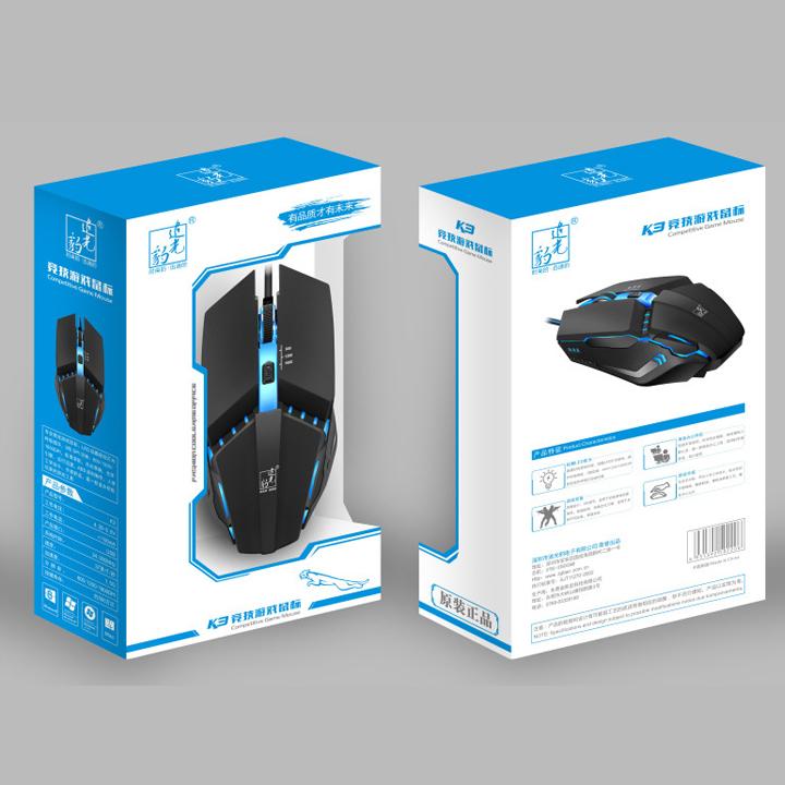 Chuột LED gaming kiểu dáng hầm hố cực đẹp K3 (Đen) - Nhất Tín Computer