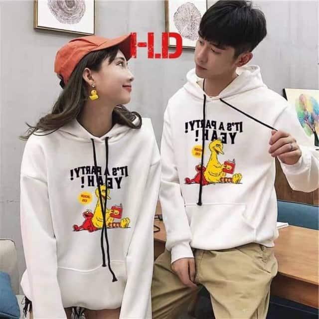 Áo Đôi Hoodie In Vịt Cún Dễ Thương (2 Chiếc)