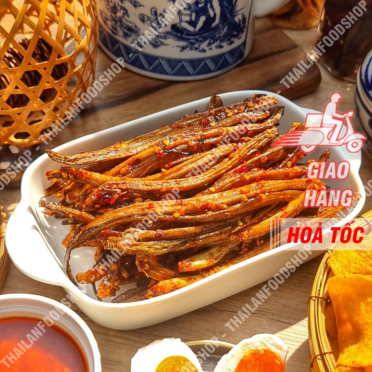 Khô Cá Kèo Sate Ram Giòn Ăn Liền - Lon 250Gram