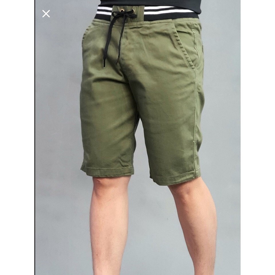 [HCM]quần short lưng thun nam vải kaki mềm mịn
