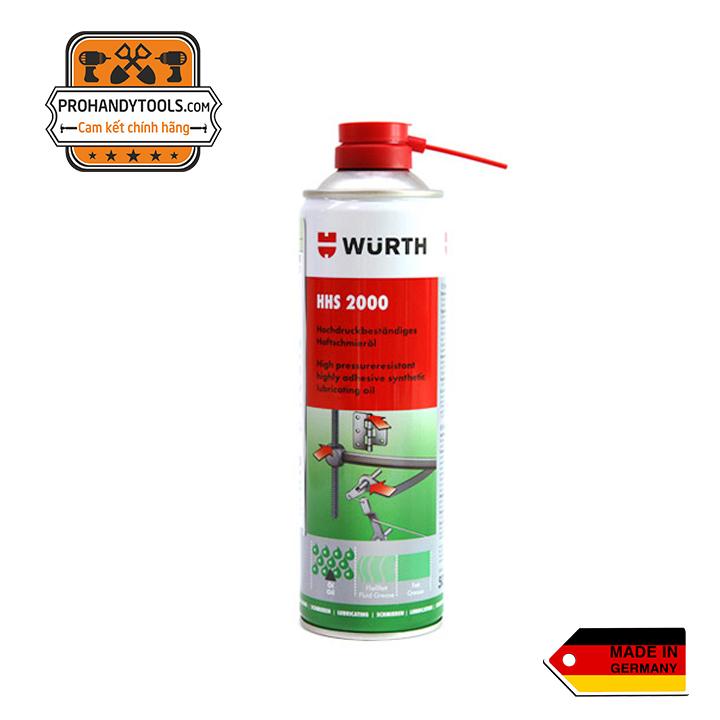 Chai Xịt Mỡ Bò Nước Wurth HHS2000 500ml