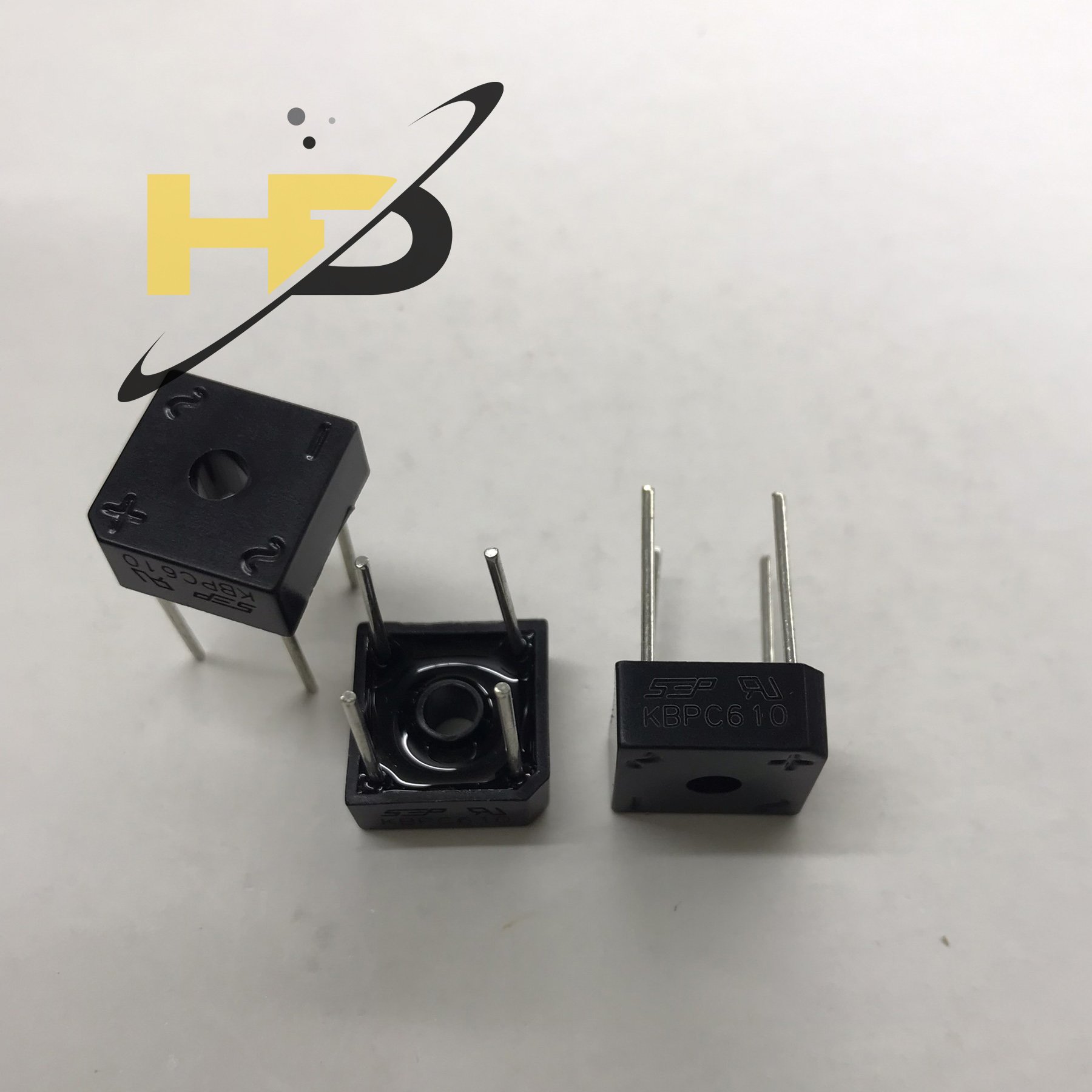 Gói 3 chiếc chỉnh lưu cầu kbpc610, diode cầu 6a/1000v dip-4 loại nằm