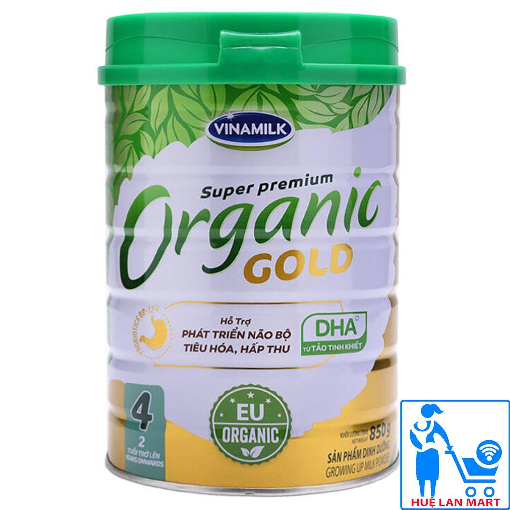 Sữa Bột Vinamilk Organic Gold 4 - Hộp 850g (Dành cho trẻ từ 2 tuổi trở lên)