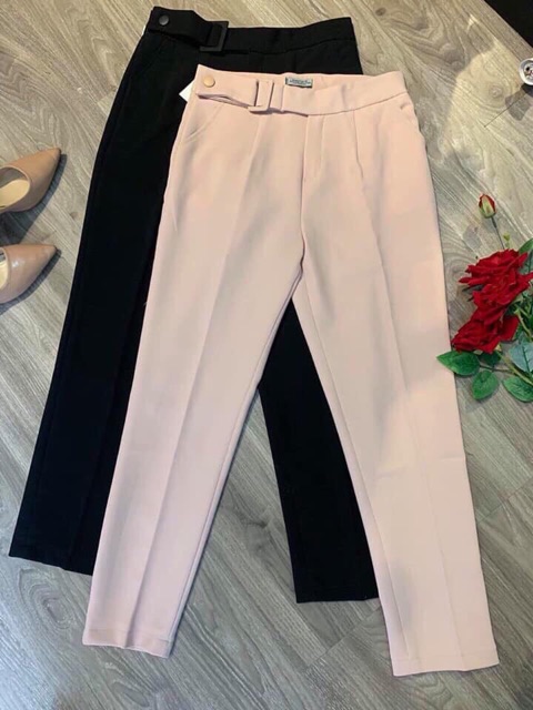 QUẦN BAGGY ĐAI VUÔNG BỌC VẢI CÔNG SỞ
