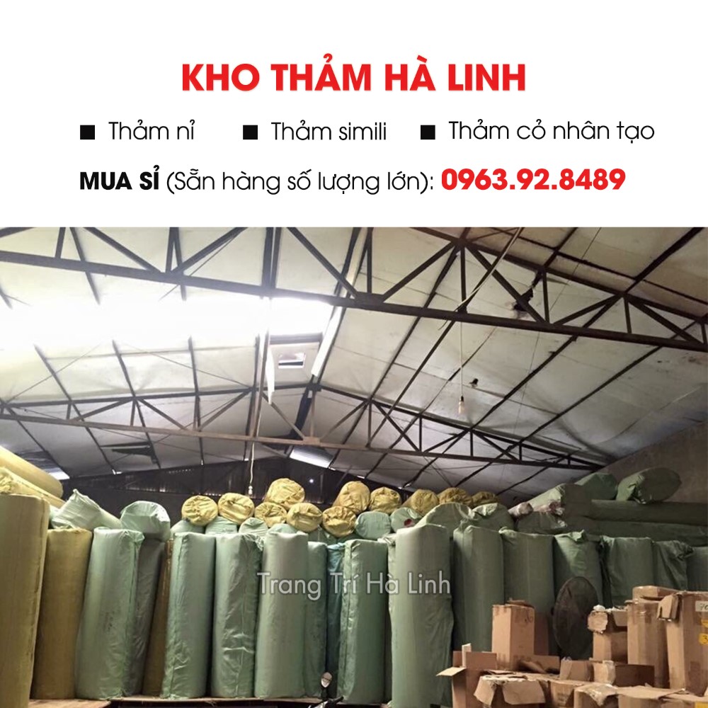 Thảm nỉ cuộn trải lót nền, thảm trải sàn nhà, phòng ngủ, phòng khách nhiều màu đẹp giá rẻ dày 3mm - Trang Trí Hà Linh