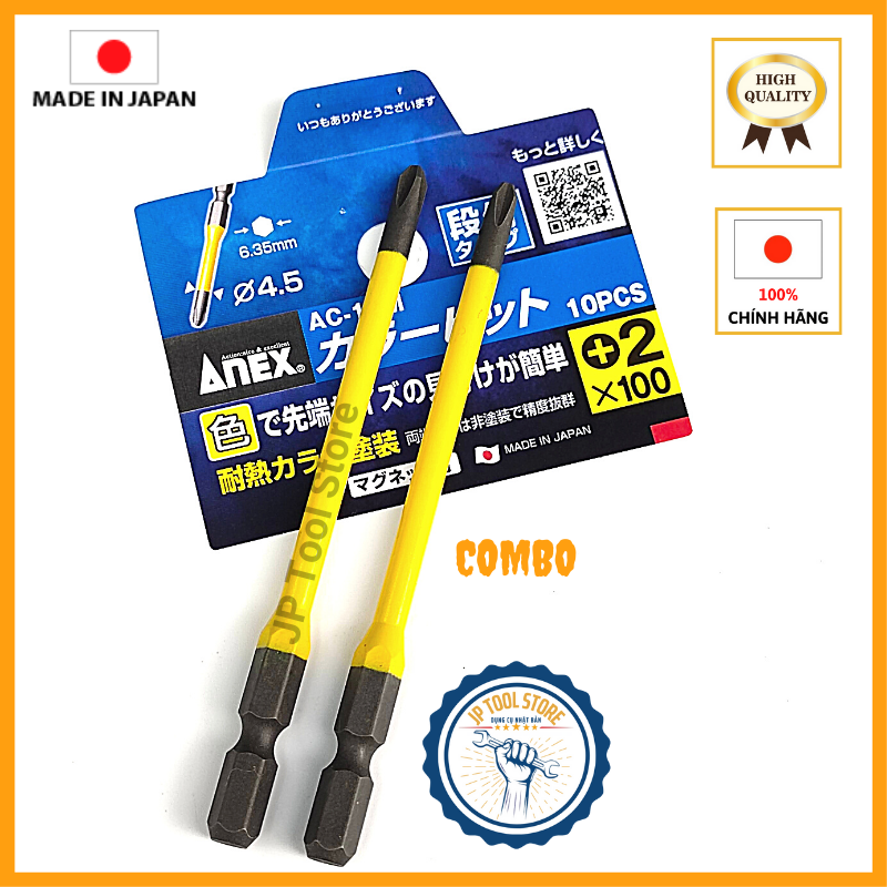 Mũi vít ANEX AC-16M+2x150mm Nhật Bản