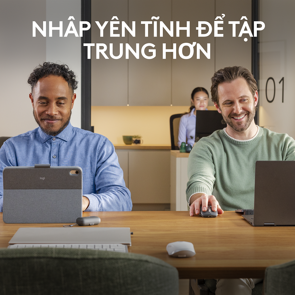 Chuột không dây Logitech MX Anywhere 3S Silent - Cuộn nhanh, 8000 DPI, lướt trên mọi bề mặt, USB C, Bluetooth, Windows PC, Linux, Chrome, Mac
