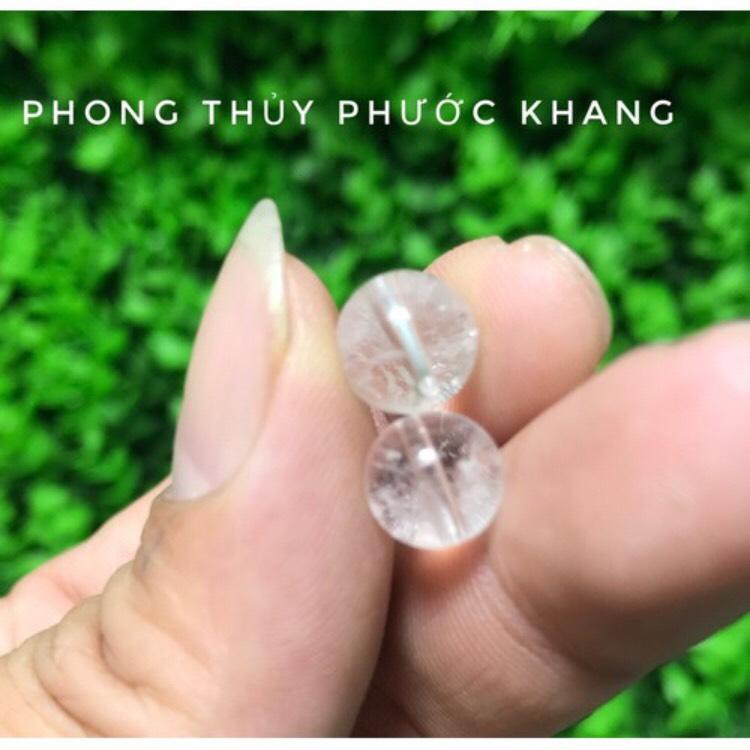 Combo 5 hạt đá thạch anh ưu linh trắng cỡ hạt 10mm
