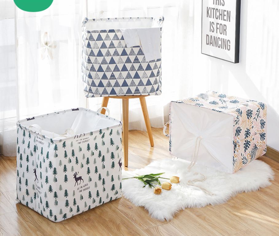 Giỏ Đựng Đồ, Sọt Vải Đựng Quần Áo Phong cách Nhật Bản 50cm x 40cm x 50cm Chính hãng Amalife