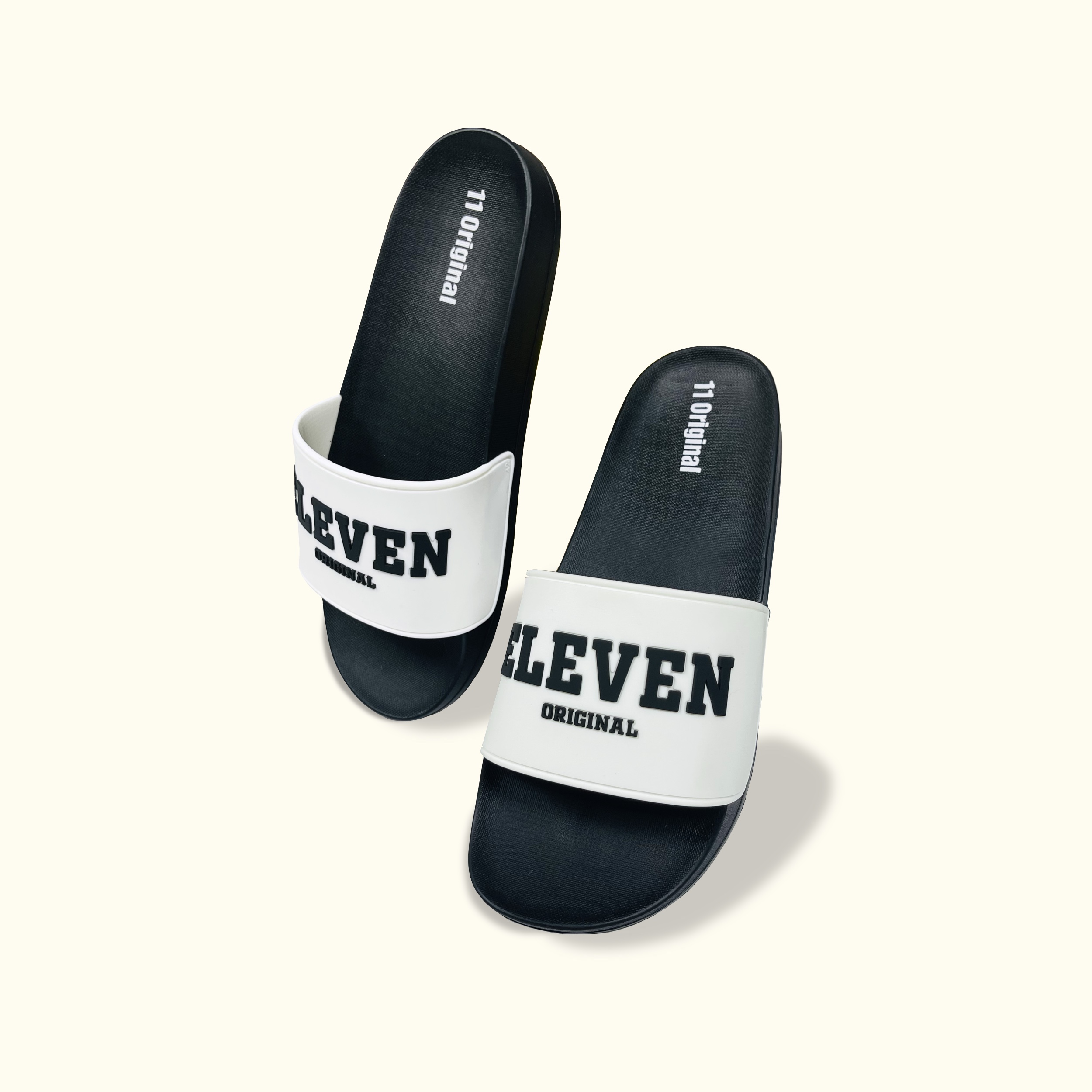 Dép Quai Ngang Eleven Original - Slide Basic White (Quai Trắng)