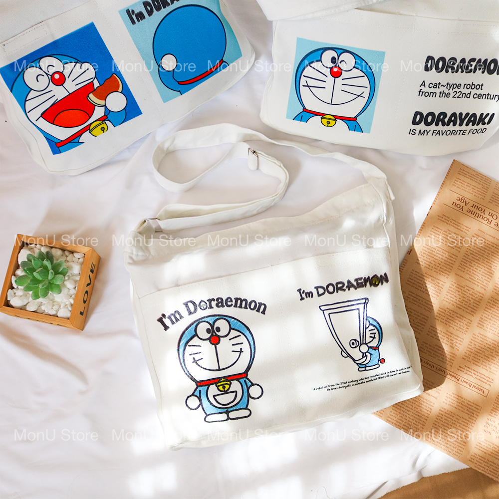 Túi tote DORAEMON DOREMON 2 túi con dễ thương cute MON0127
