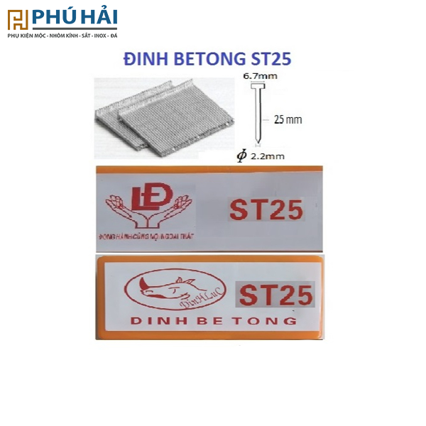 Đinh súng bê tông đinh công nghiệp st38 - st32 - st25
