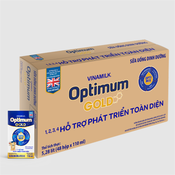Thùng 48 hộp sữa bột pha sẵn optimum gold 110ml