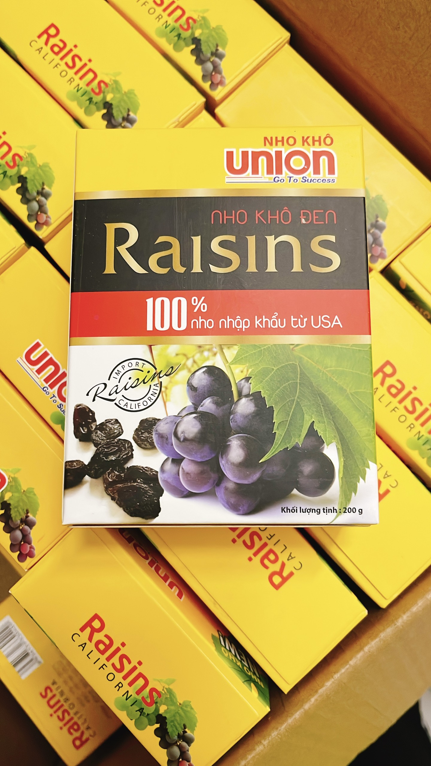 Nho khô đen mỹ Union hộp 200g
