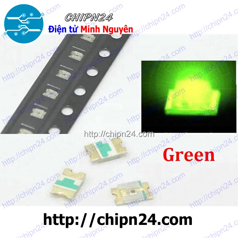Led dán smd 0805 xanh lá