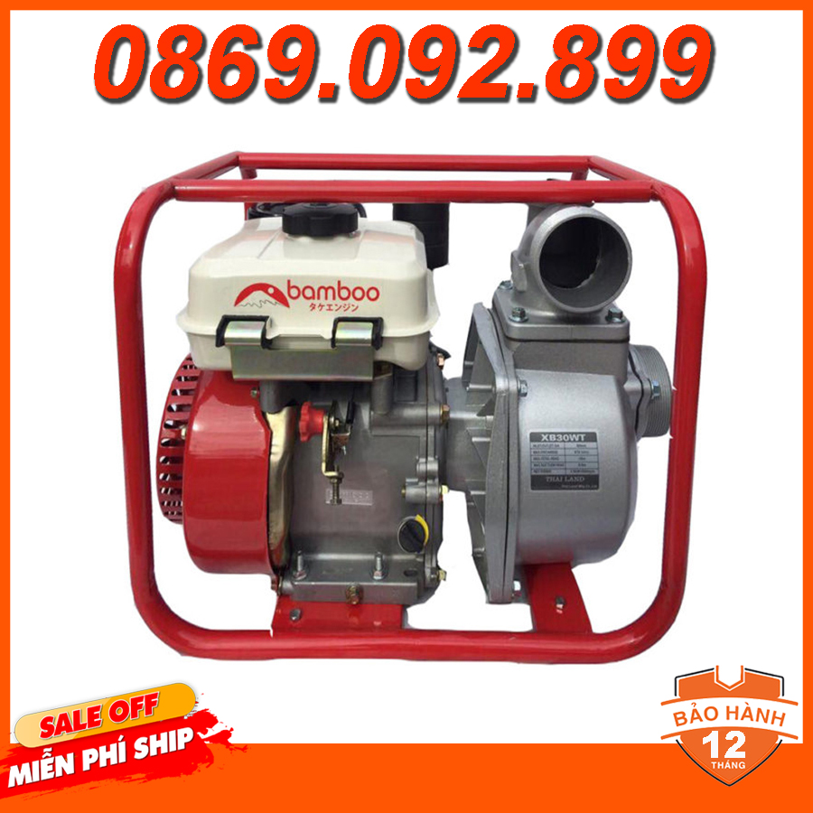 Máy bơm nước chạy dầu 6.5hp bamboo xb30wt