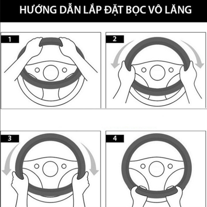 Bọc Vô lăng Ô tô cao cấp size 38cm