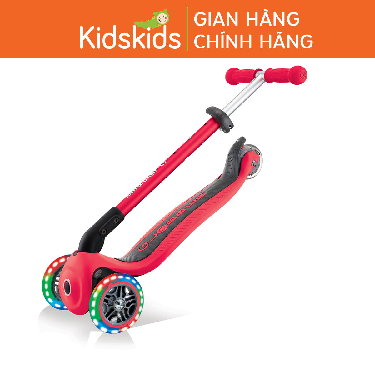 Xe trượt scooter 3 bánh GLOBBER PRIMO FOLDABLE LIGHTS cho trẻ em từ 3 đến
