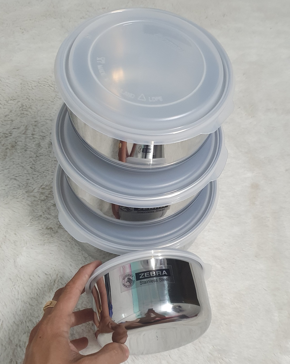 Bộ 4 Thố Inox Zebra 12-18cm - 184106