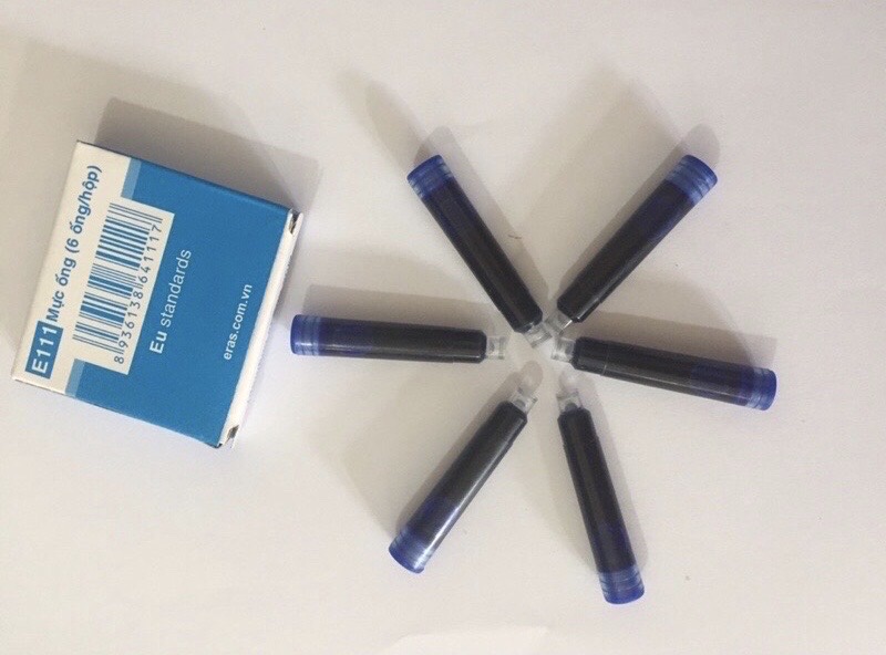 Hộp 6 Ống Mực Eras E111 dùng cho bút E001, E002, E013, E011, E012, E020, E018