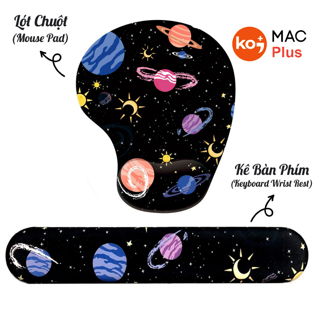 Galaxy silicone pad keyboard mouse pad (mouse pad key board wrist rest gaming mouse pad cute anime mousepad pink)