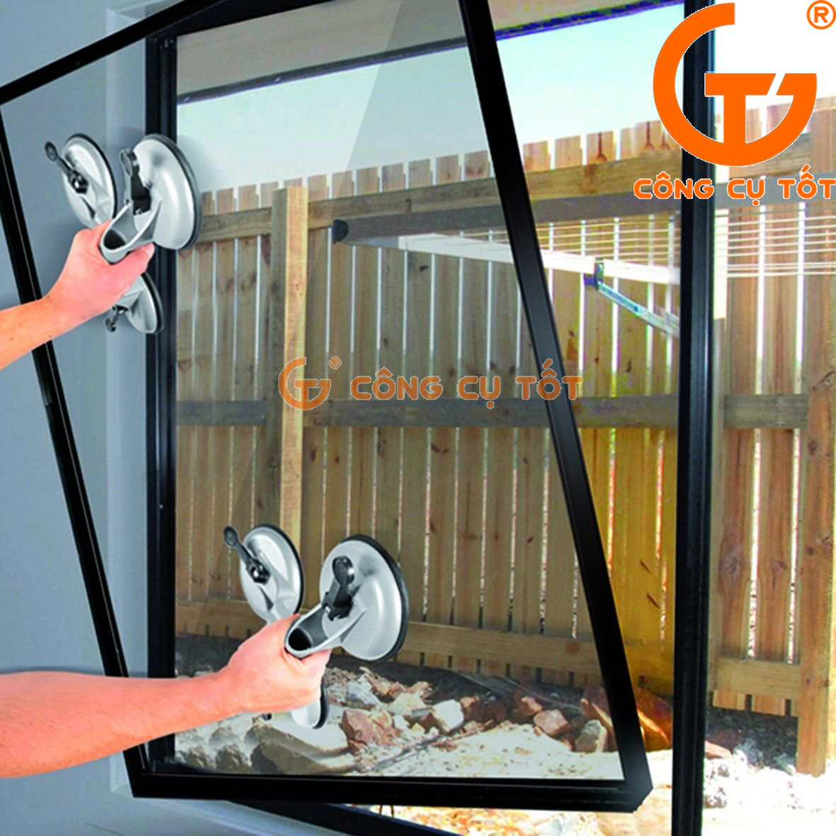 Tay hít kính, hít gạch 3 chấu, 4 chấu
