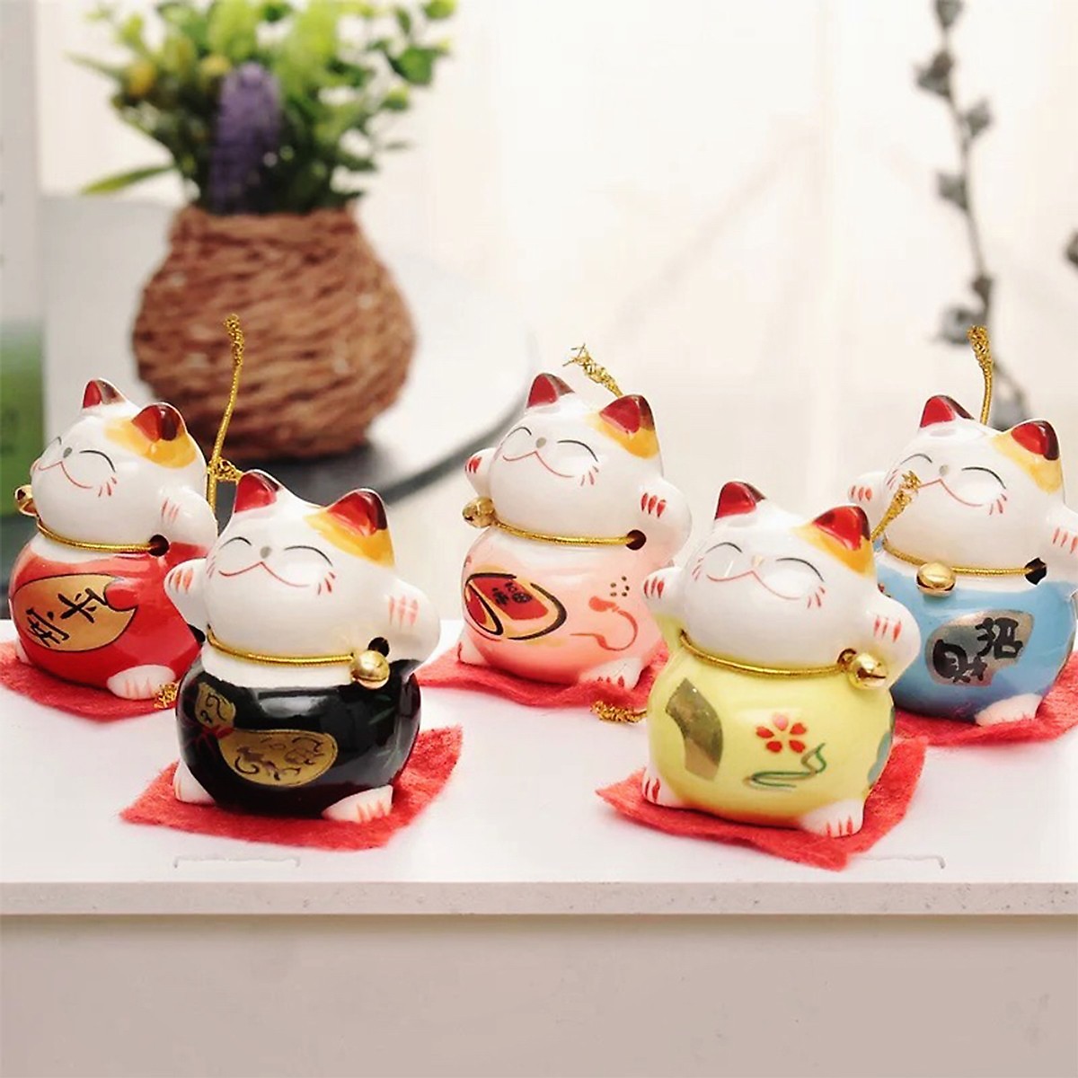 Bộ mèo thần tài mini may mắn tài tộc