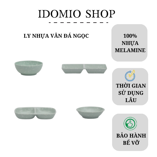 Chén Chấm Nhựa Melamine Vân Đá Ngọc