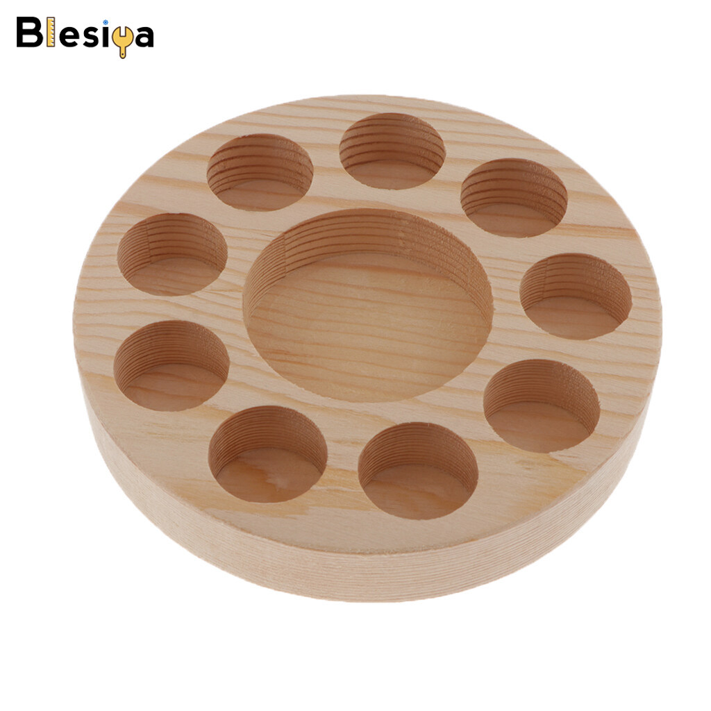 Blesiya Wooden Essential Oil Display Stand Rack Organizer Shelf Can Hold 10 Bottles