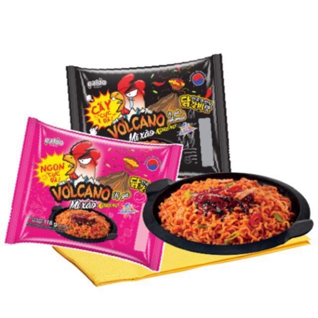THÙNG 24 GÓI MÌ XÀO VOLCANO GÓI 118G