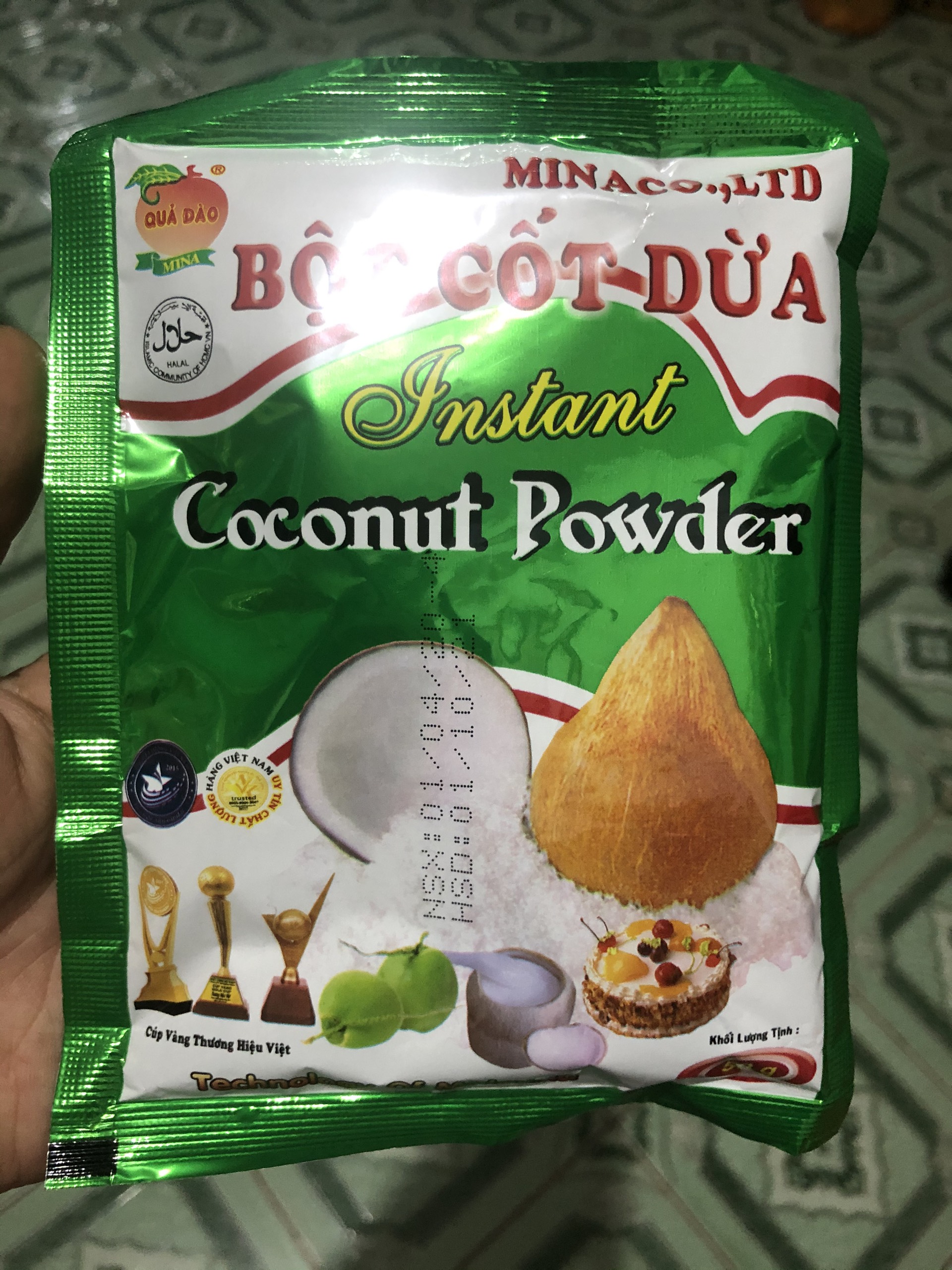 COMBO 5 GÓI BỘT CỐT DỪA 5 X 50G