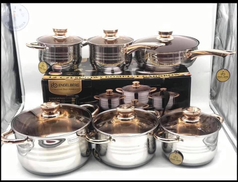 SET BỘ NỒI ANGELBERG ĐỨC 6 MÓN EB 8013