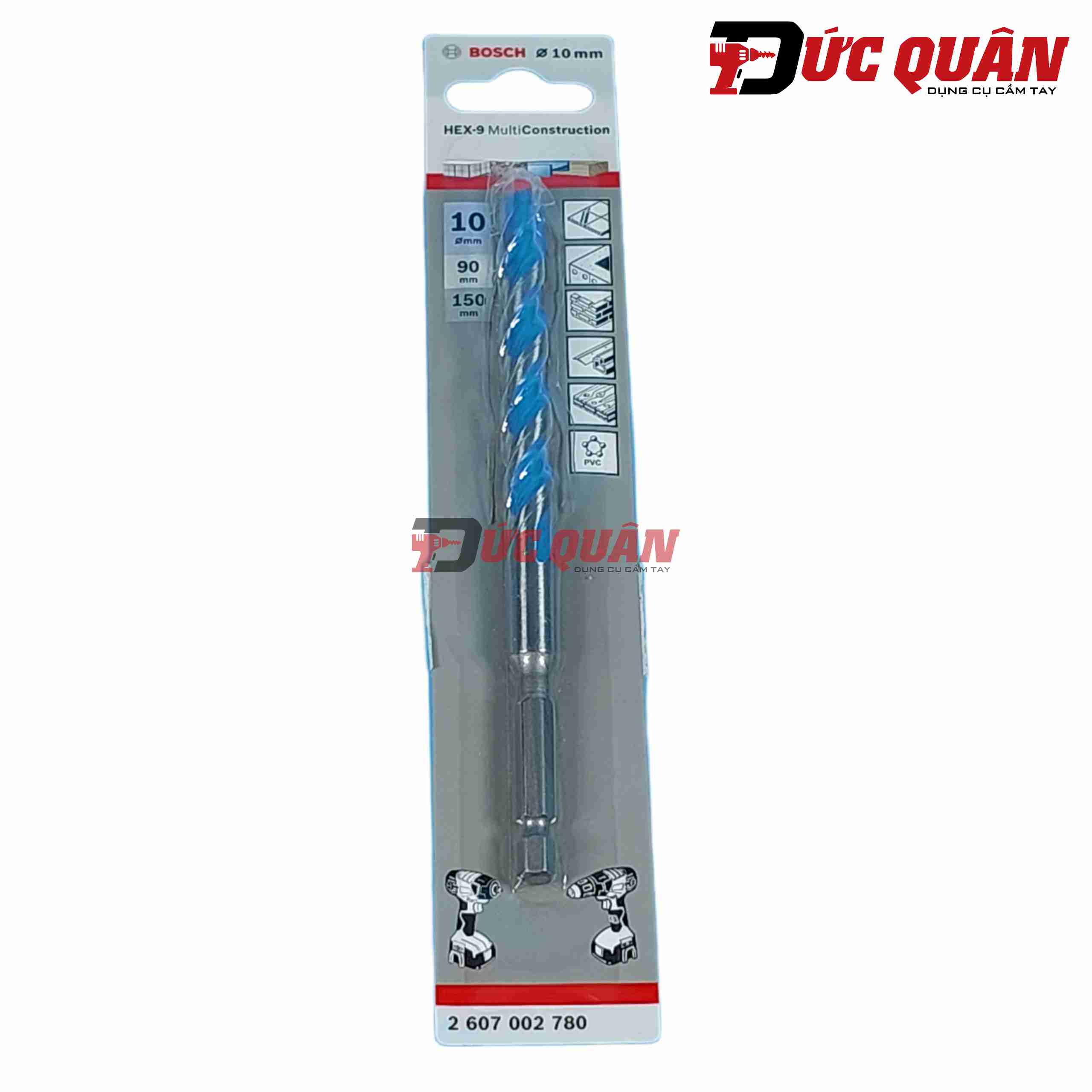 Mũi khoan đa năng chân lục giác ngắn HEX-9