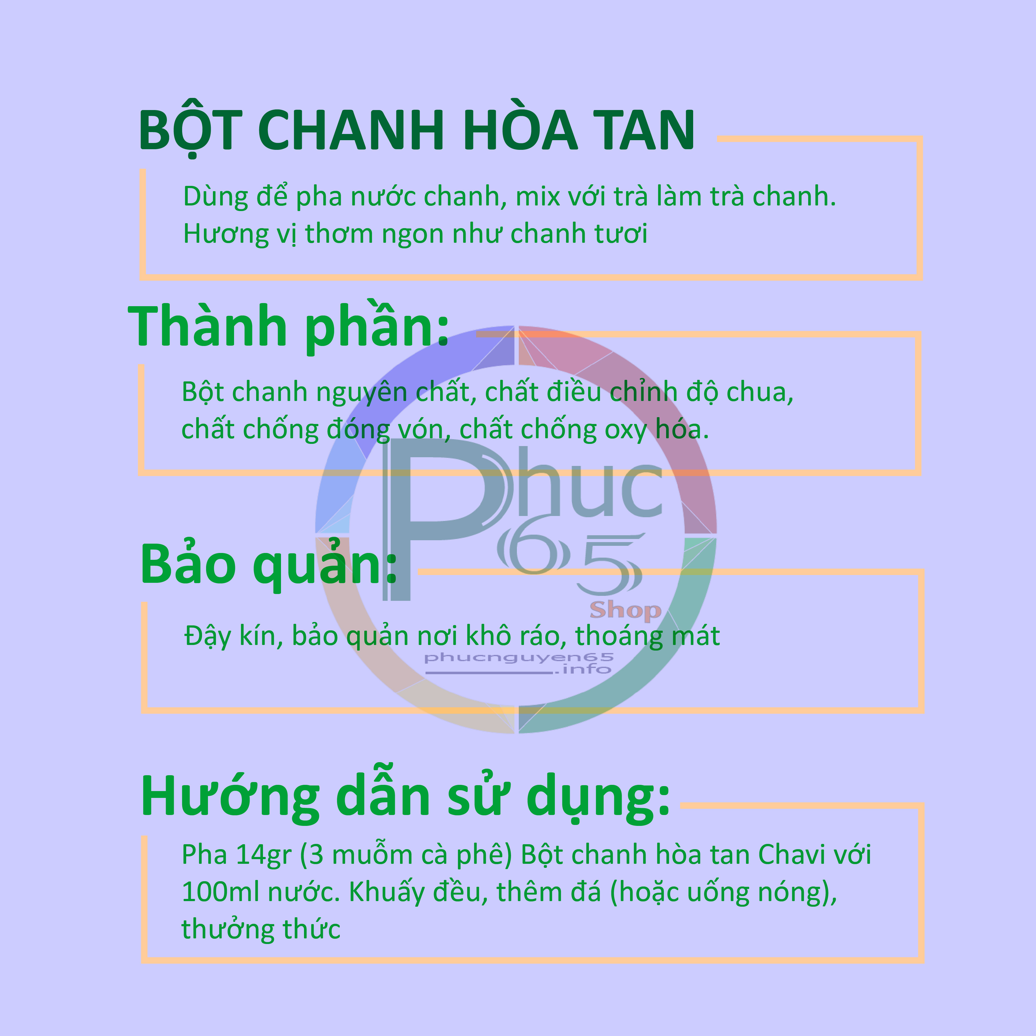 Bột chanh hòa tan dùng cho pha chế-1KG