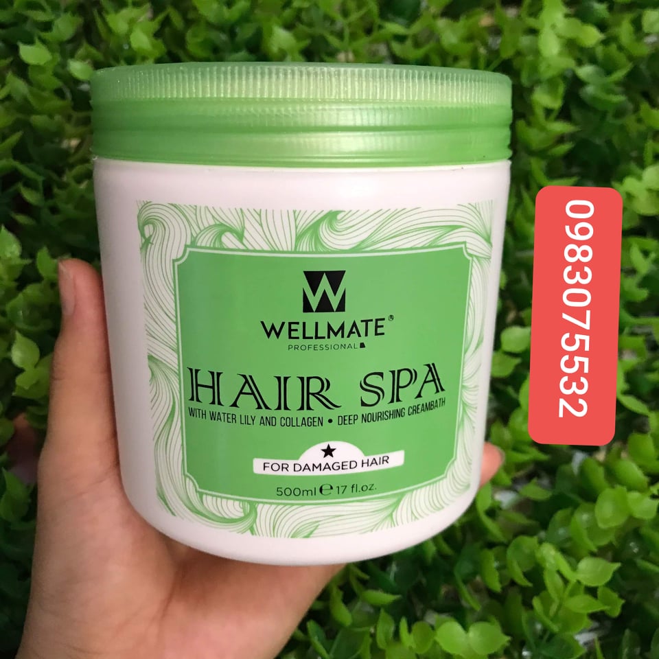 [HCM]HẤP DẦU PHỤC HỒI TÓC COLLAGEN WELLMATE 500ml XANH LÁ