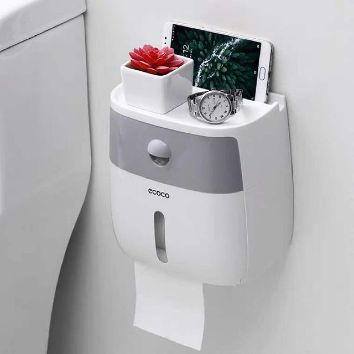 Hộp đựng giấy vệ sinh 2in1 ecoco