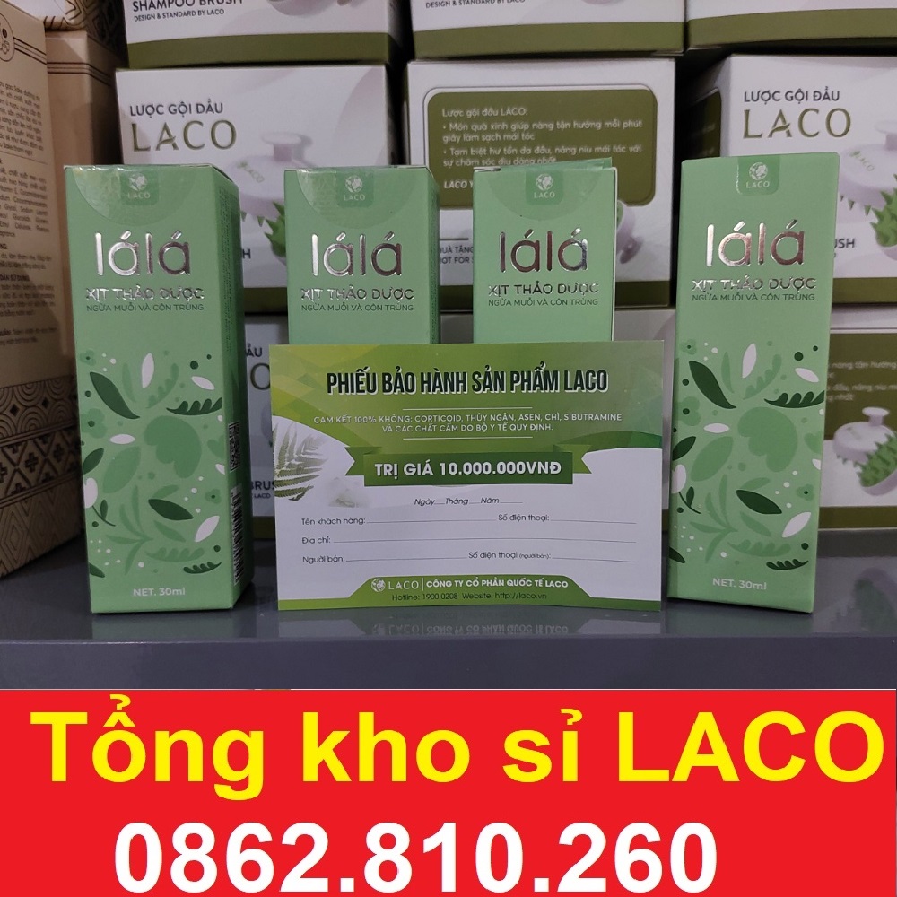 Xịt Đuổi Muỗi lá lá laco an toàn sức khỏe cho bé chiết xuất thảo dược thiên nhiên