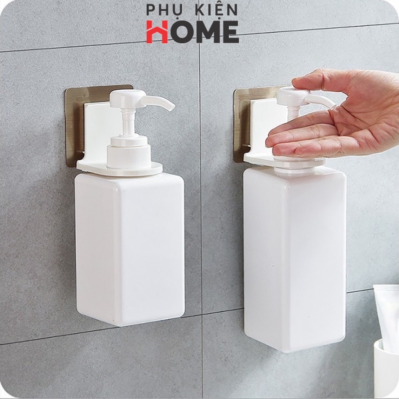 Giá Nhựa Treo Bình Rửa Tay, Dụng Cụ Dán Tường Phòng Tắm Đỡ Cổ Chai Sửa Tắm, Dầu Gội, Với Miếng Dán 3M Siêu Chắc, Không Khoan Tường. Phụ Kiện Home 4012