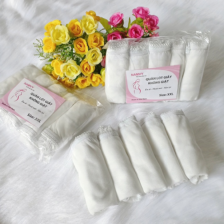 Set 6 chiếc Quần Lót Giấy cotton dùng 1 lần mềm mát