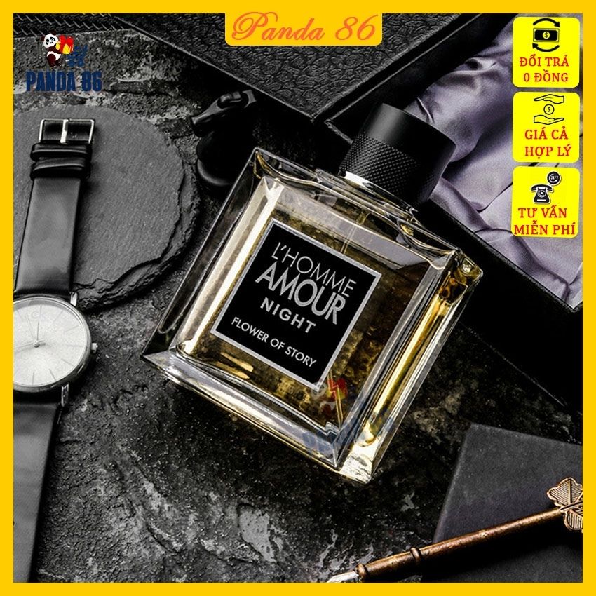 [XẢ KHO NGHỈ BÁN]Nước hoa nam thơm lâu l'homme amour flower of story PANDA 86 100ml,hương thơm lưu 5-7h, quyến rũ, tươi mát, say đắm